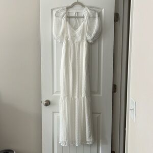 White maxi dress